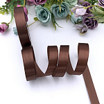 Лента атласная темно-коричневая (078) ширина 12 мм, длина 22,86 м