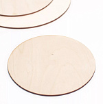 Подложка дерево D 320 мм, толщина 3 мм с отверстием 10 мм