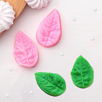 Молд «Лист гортензии», 2 предмета, 4×2,5 см 2581350