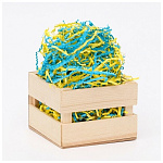 Наполнитель для коробок бумажный желто-голубой 50 гр 102+110