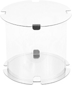 Коробка для торта, пряничный ДОМИК прозрачная ТУБУС белая 160*160 арт022500