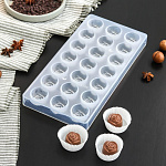 Форма для шоколада и конфет «Роза», 21 ячейка 3823580