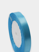 Лента атласная ярко-голубая (136) , ширина 12 мм, длина 22,86 м