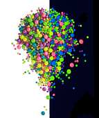 Рис воздушный в глазури НЕОН (синий, лимонный, лайм, розовый, ультрафиолет) 50 гр арт 922