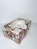 Коробка на 6 капкейков с окном "Новогодние открытки" 235*160*100 мм 040356