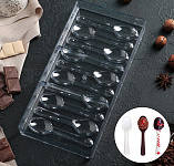 Форма для шоколада 27,5*13,5 см "Ложки", 10 ячеек 4314183