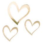 Топпер "Сердечки", цвет золото 9496591