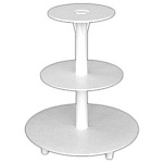 Подставка разборная для 3-х ярусного торта пластик 35078