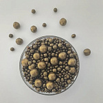 Декор воздушный рис в темном шоколаде золото 50 гр (2-11 мм)