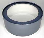 Коробка для зефира и печенья круглая с окном ГРАФИТ 160*70 арт070424