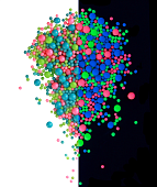 Рис воздушный в глазури НЕОН (Синий, лайм, розовый) 50 гр арт 927