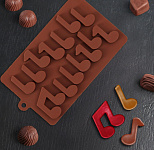 Форма для шоколада "Ноты" 19,5*12*1 см 2854630