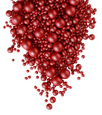 Рис воздушный в глазури Блеск (красный) 2-12 мм  50 гр арт 706