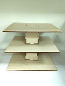 Подставка для капкейков деревянная двухъярусная 17,5*17,5