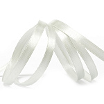 Лента атласная белая (002) ширина 6 мм, длина 22,86 м