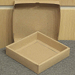 Коробка для пряников и печенья крафт без окна 160*160*35 мм