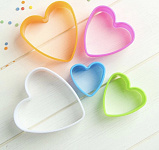 Набор форм из пластика для печенья сердце 5 шт 114627
