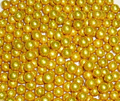 Бусины золото съедобные сахарные 3 мм 50 гр