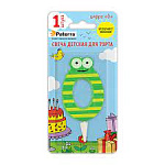 Свеча детская для торта, цифра 0, 1 шт. в упаковке, 401-521