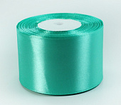 Лента атласная бирюзовая, ширина 5 см  длина 33 м 8066