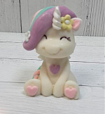 Фигурка из шоколадной глазури "Единорожка с серебряным рогом"