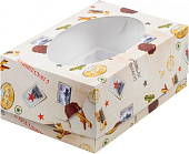 Коробка на 6 капкейков с окном "Настоящему Мужчине" 235*160*100 мм