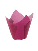 Капсулы бумажные "Тюльпаны" бордо 50/90 50 шт