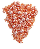 Рис воздушный в глазури (Жемчуг персик) 3-12 мм  50 гр арт 139