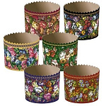 Форма для кулича "Жостово" D134 H100 мм 5 шт (500-550гр)