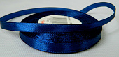 Лента атласная темно-синяя ширина 6 мм, длина 33 м