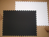 Подложка бархатистая фигурная черная/белая 290*290 мм толщина 1,5 мм