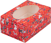 Коробка на 6 капкейков с круглым окном Щелкунчик 235*160*100 арт.070313