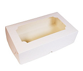 Коробка для рулета белая с окном 270*120*120