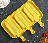 Форма силиконовая эскимо Макси 3 ячейки 3624981