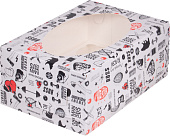 Коробка на 6 капкейков с окном "Босс" 235*160*100 мм 040851