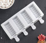 Форма для леденцов и мороженого 4 ячейки 19,5*11*2,4 см "Моника" 4472194