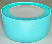 Коробка для зефира и печенья круглая с окном ТИФФАНИ 160*70 арт070425