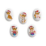 Сахарная фигурка Медальоны Тигрята 35*25 мм 5 шт 77794