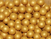 Шарики золотые перламутровые 6 мм 50 гр 