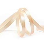 Лента атласная персиковая светлая, ширина 12 мм длина 33 м арт3066