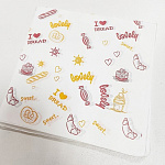 Бумага упаковочная для бенто-торта 180*180 мм "Пекарня" 10 шт