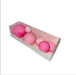 Набор шаров из шоколадной глазури ярко-розовые, розовые 6 шт неон