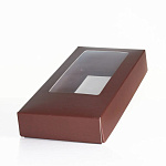 Коробка под дубайский шоколад с окном 155*75*25 мм ШОКОЛАД 060409