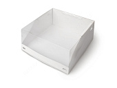 Коробка для муссовых тортов с прозрачной крышкой 225*225*100 мм КТ100