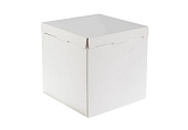 Коробка для торта 300*300*300 из трех частей белая без окна МГК NEW