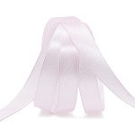 Лента атласная бледно-розовая (008) , ширина 12 мм, длина 22,86 м