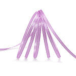 Лента атласная ярко-сиреневая (162) ширина 3 мм, длина 100 м