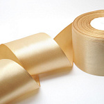 Лента атласная крем-брюле, ширина 5 см длина 33 м