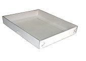 Коробка для пряников и печенья с пластиковой крышкой белая 200*200*30 мм