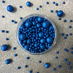 Шарики сахарные Синяя Волна 50 гр микс d3мм, 6мм, 7,5мм 